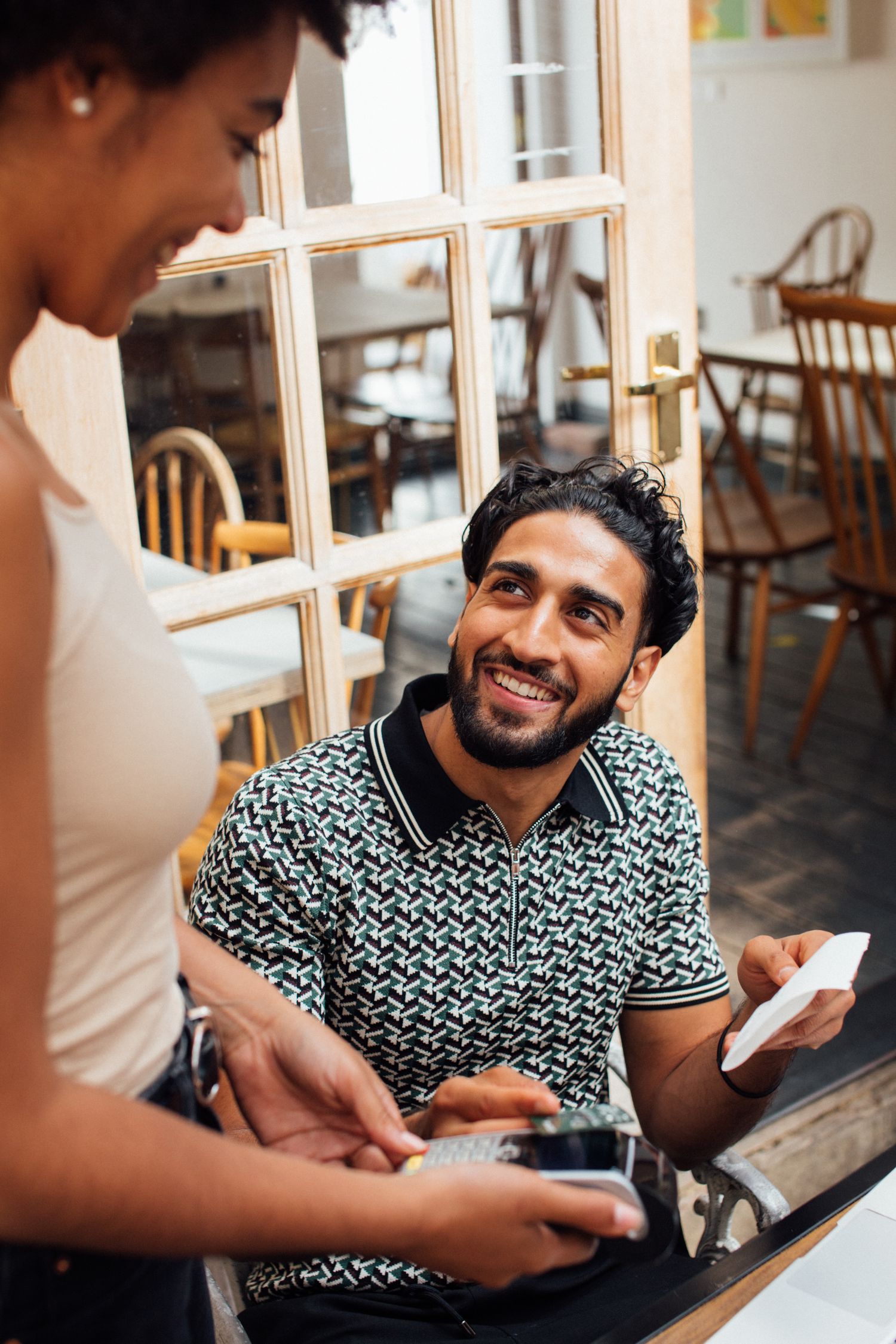 In-person payment at the counter
